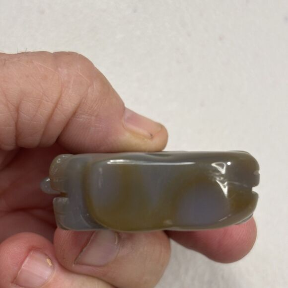 Agate Dolphin Carving Druzy Geode Agate Statue Crystal Stone - Picture 8 of 9